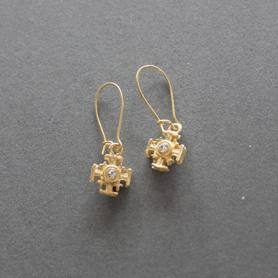 Jerusalem Cross Earrings