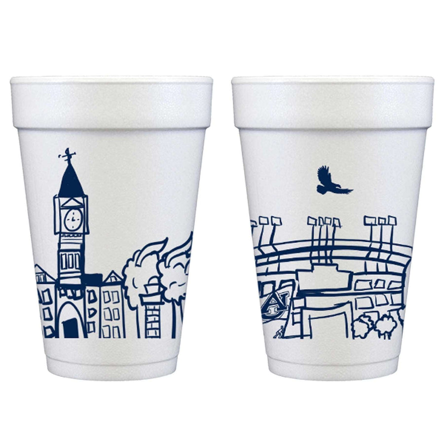 Auburn University Skyline Foam Cups