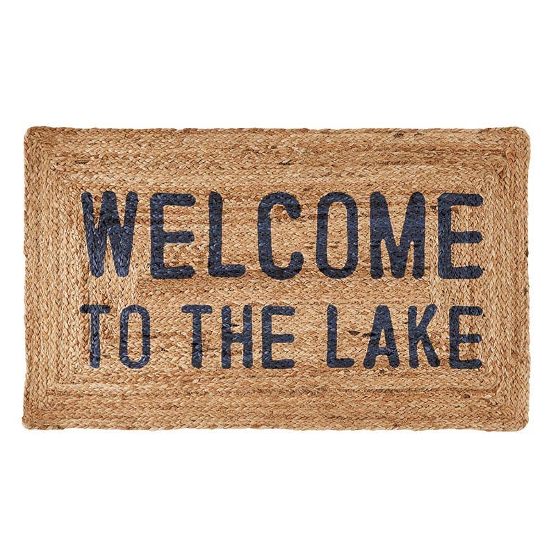 Jute Doormat - Welcome to the Lake - Bloom and Petal