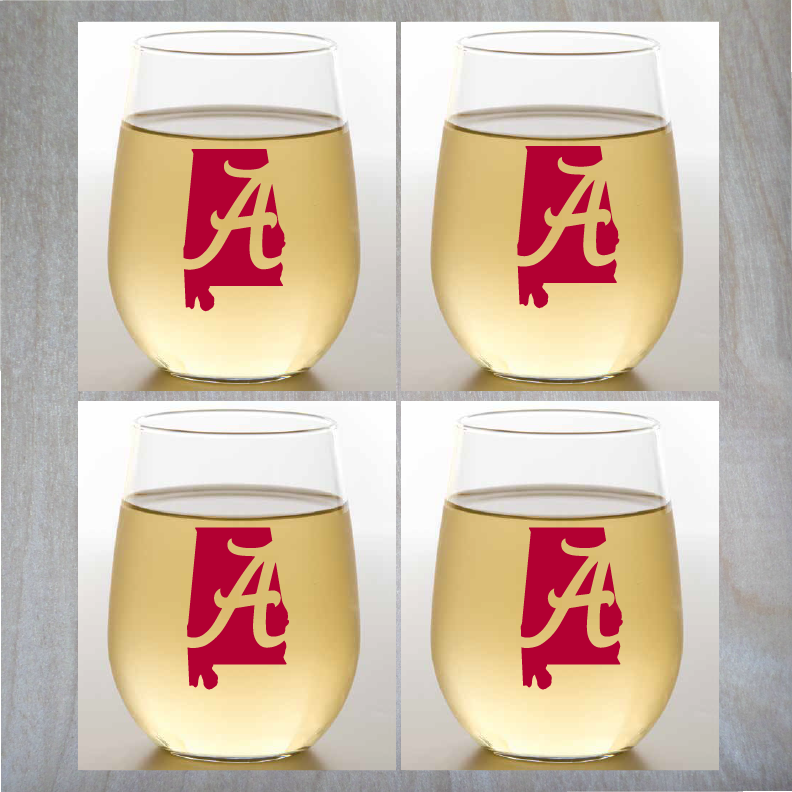 ALABAMA Shatterproof Wine Glasses: 2pk - Bloom and Petal