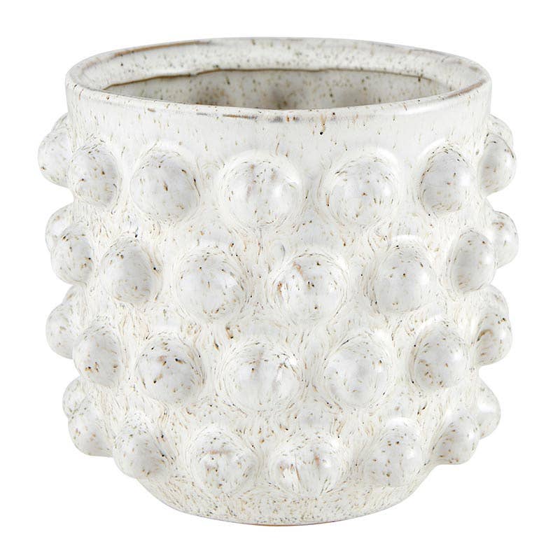 White Dot Pot Large 5"