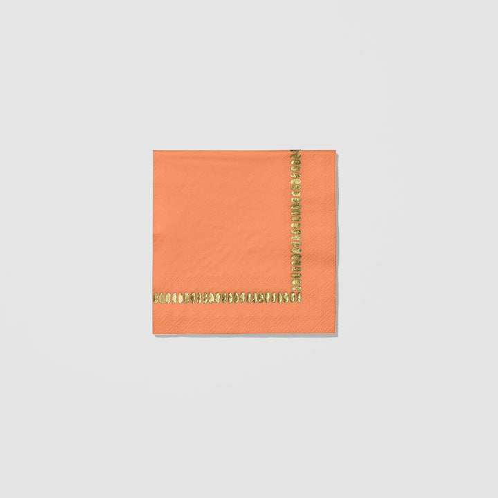 Orange Brushstroke Napkins (25 per Pack)