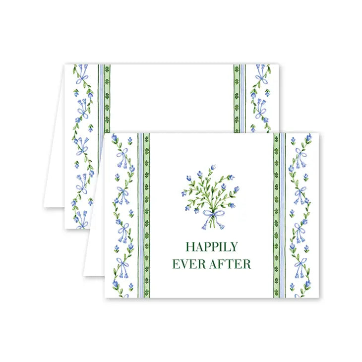Borderie Blue Wedding Card - Bloom and Petal