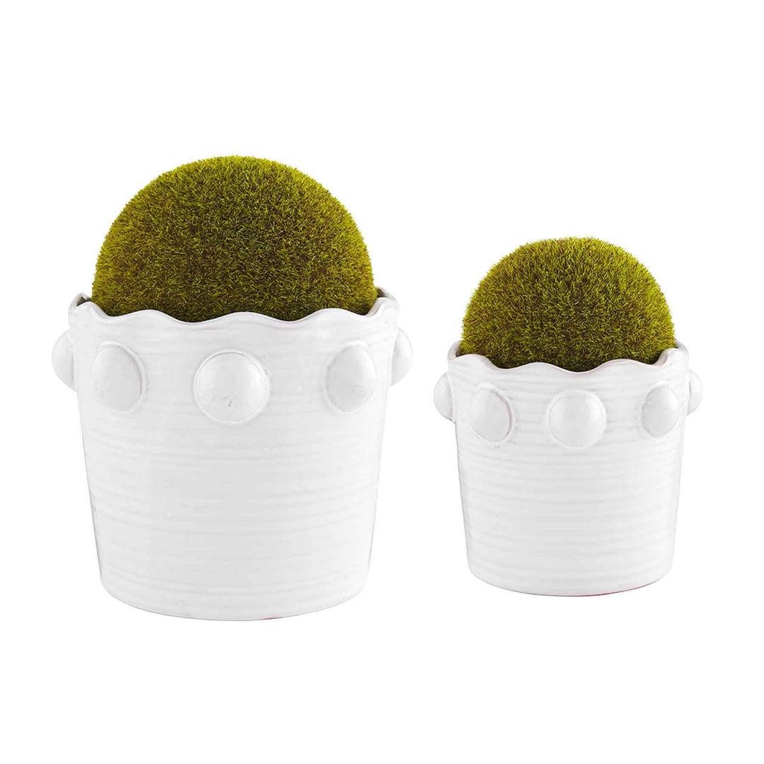 Beaded Faux Moss Pot