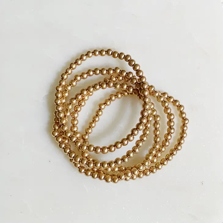 Gold Beads Bracelet Set - Bloom and Petal