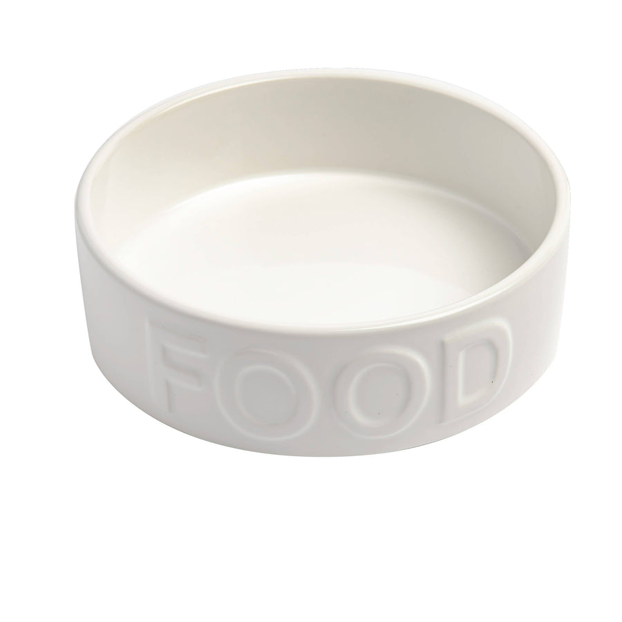 Classic Food White Pet Bowl - Bloom and Petal