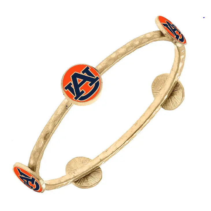 Auburn Logo Bangle Bracelet - Bloom and Petal