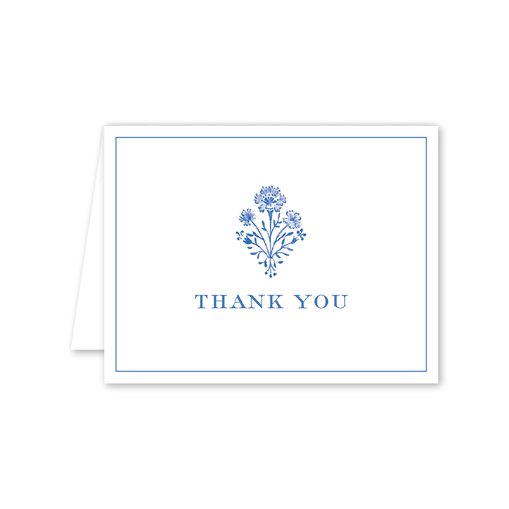 Chinoiserie Blockprint Thank You: Single Card