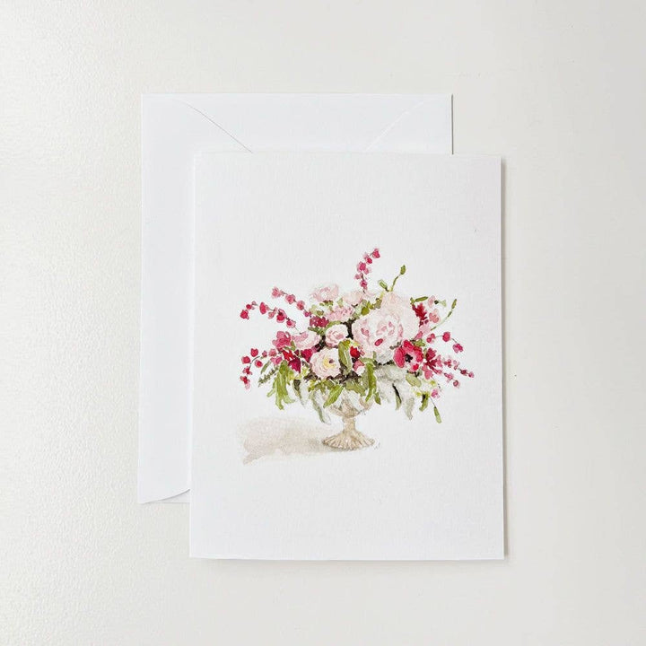 Pinks bouquet notecards by Emily Lex