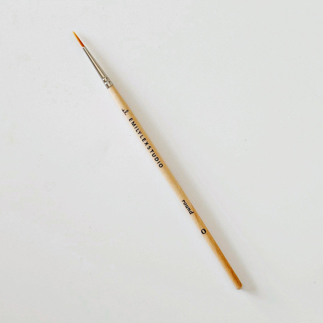 Watercolor paintbrush set of five wood brushes