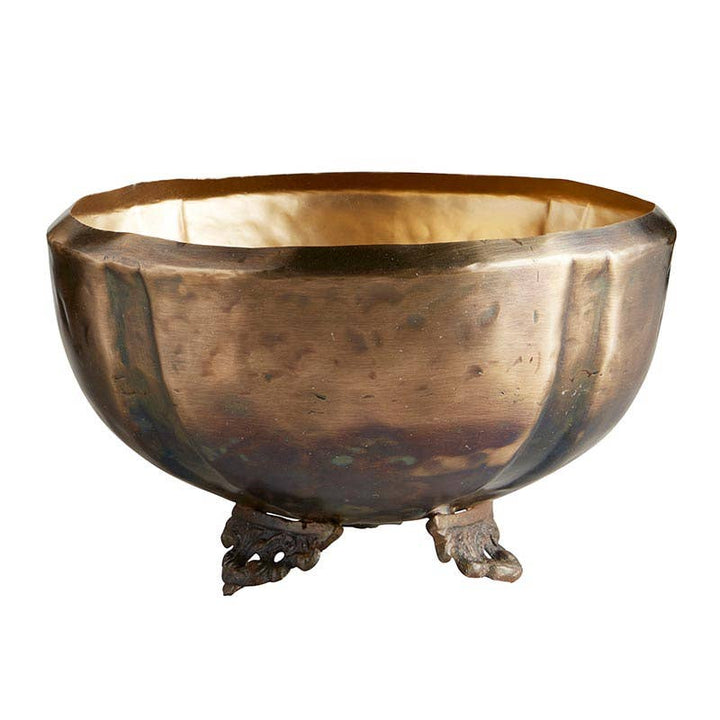 Small Two Tone Brass Planter