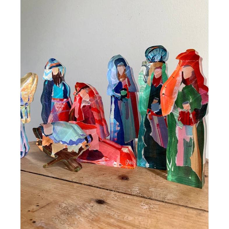 Small Acrylic Nativity Set by Lauren Dunn