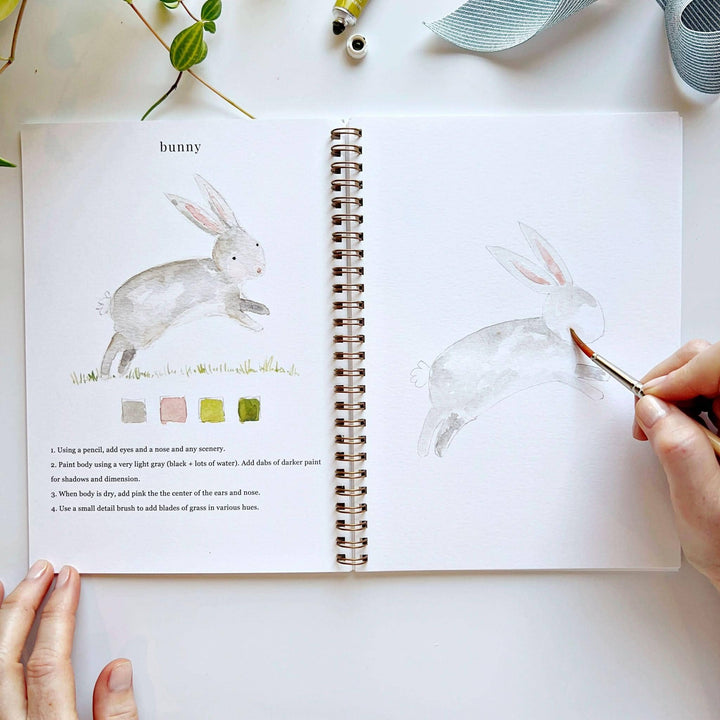 Animals watercolor workbook by Emily Lex