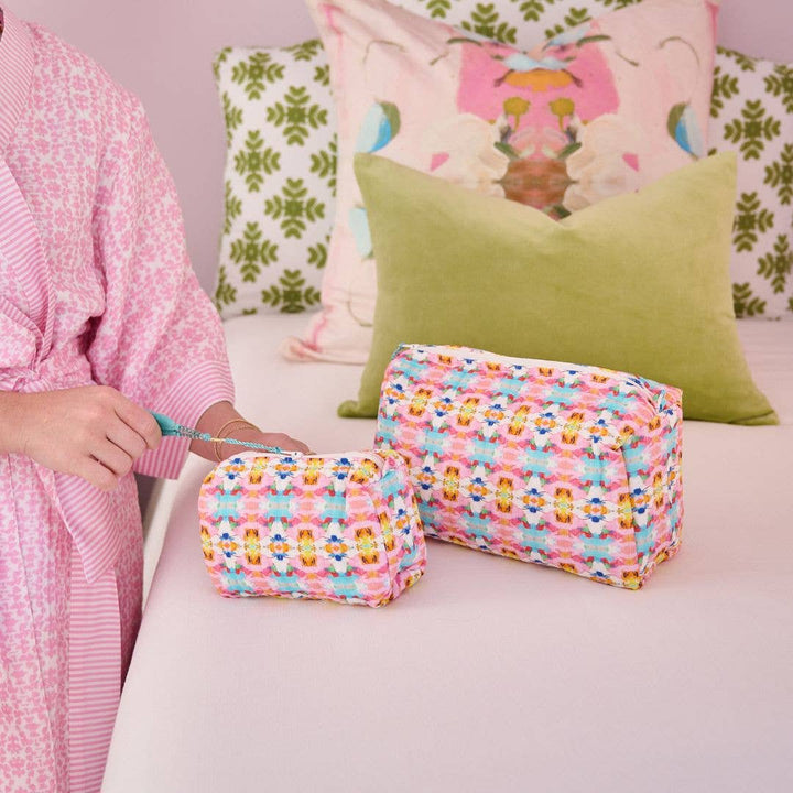 Sumner Pink Small Cosmetic Bag by Laura Park: Small
