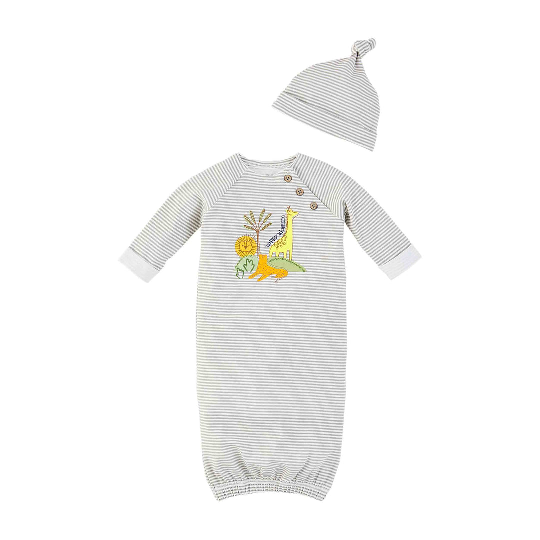 Safari Gown Set 0-3 Months - Bloom and Petal