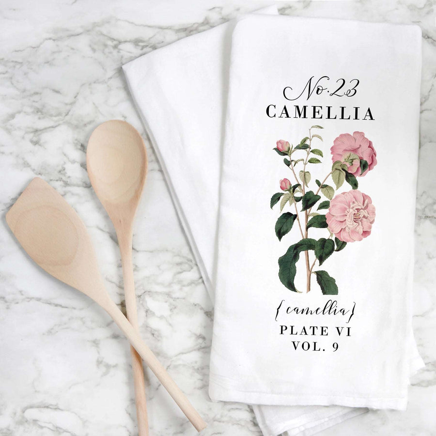 Camellia Botanical Tea Towel