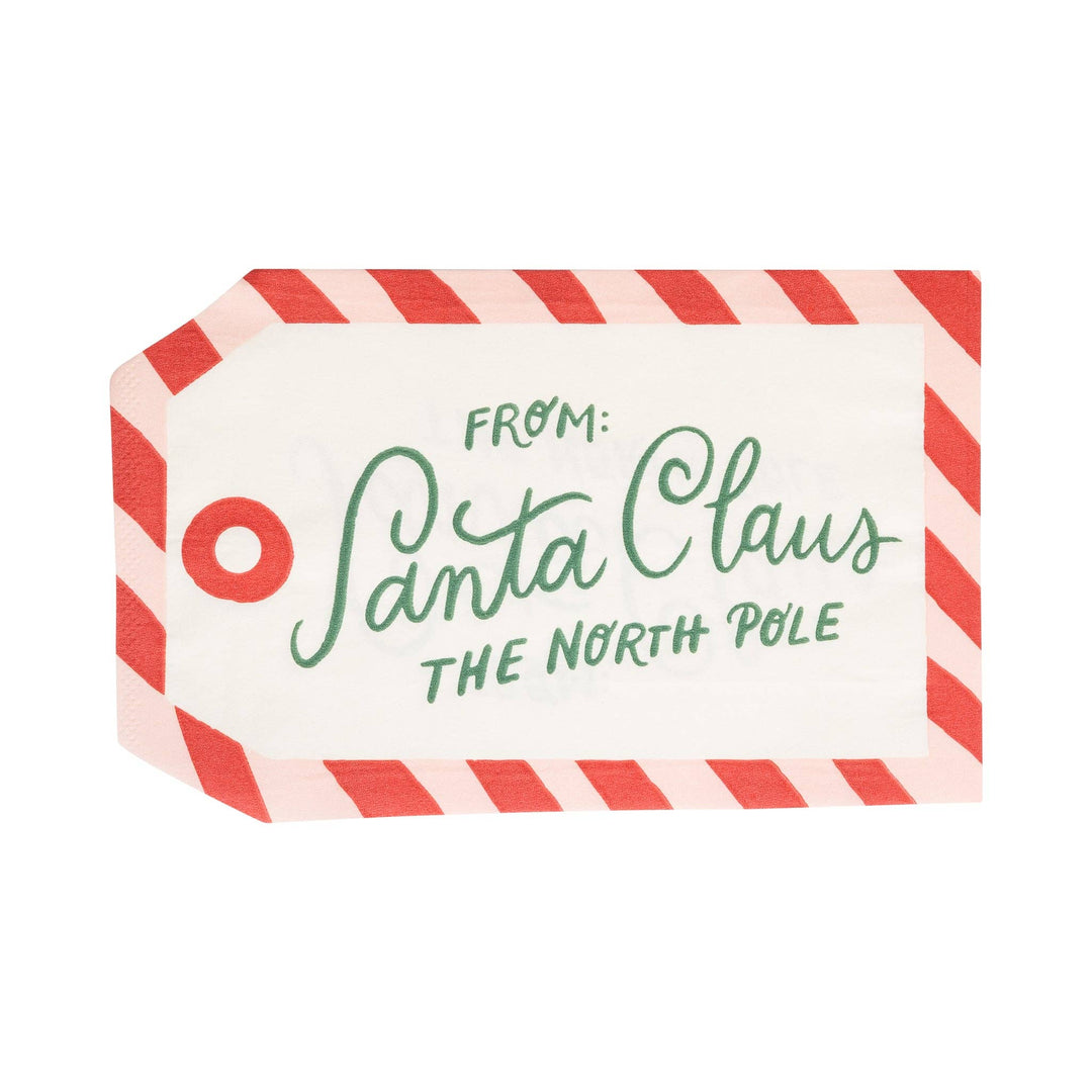 To Santa Tag Dinner Napkins