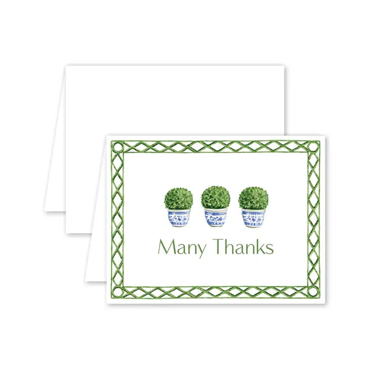 Topiary Thank You Greeting Card - Bloom and Petal