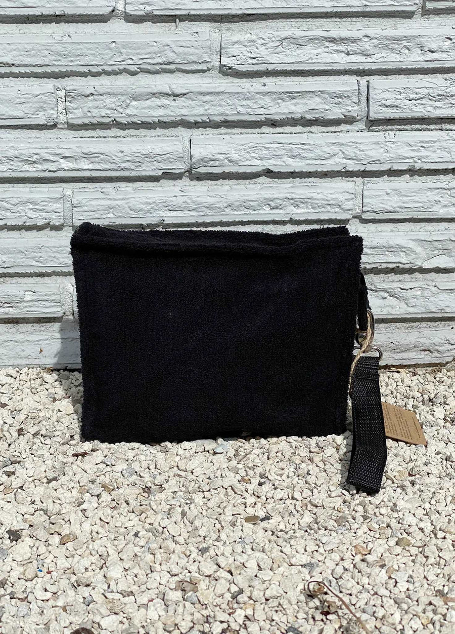 Black Terry Cloth Pouch