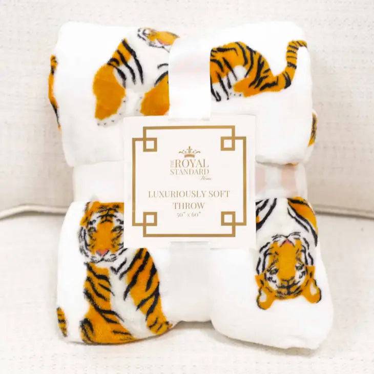 Tiger Plush Throw Blanket