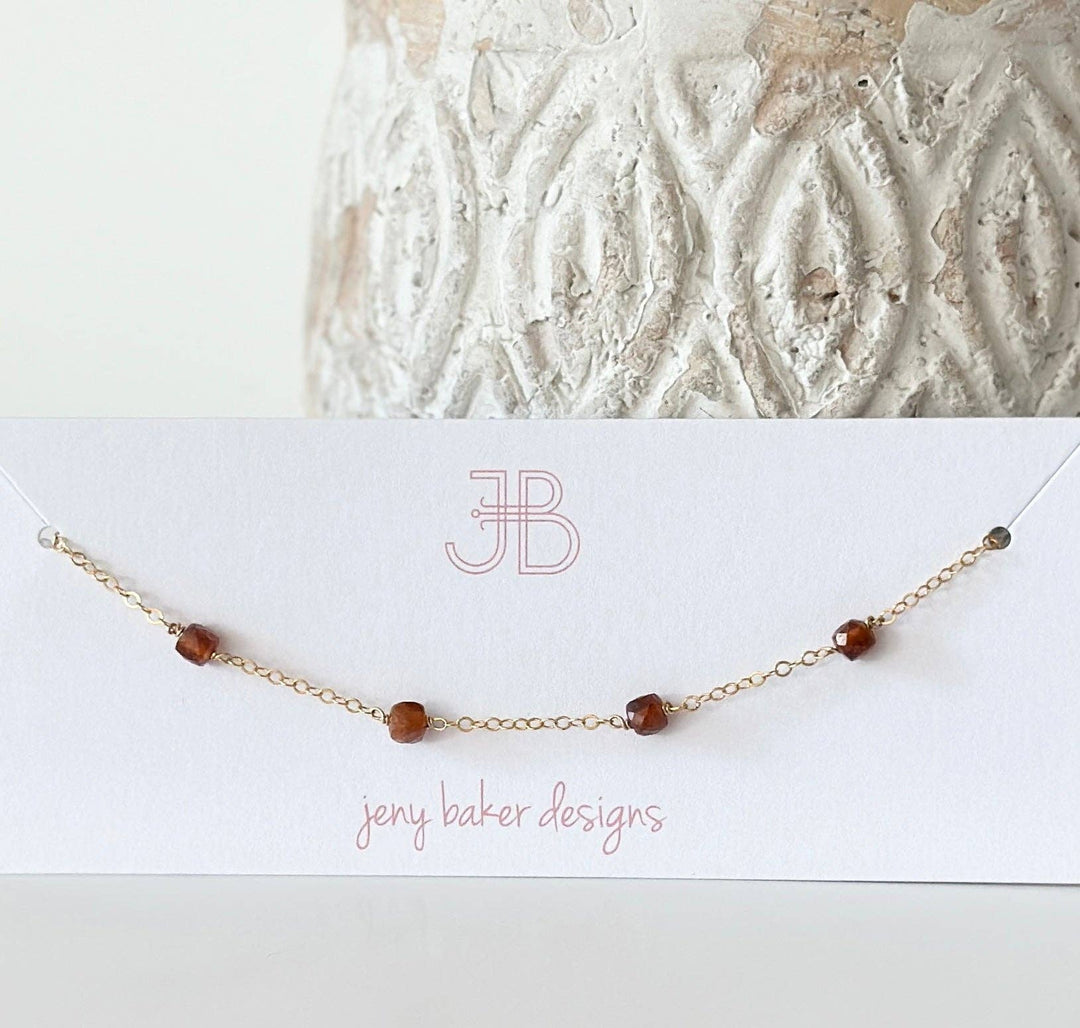 Maroon Maddy Gemstone Game day Necklace