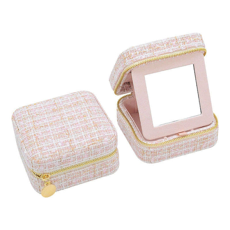 Tweed Jewelry Box- Pink - Bloom and Petal