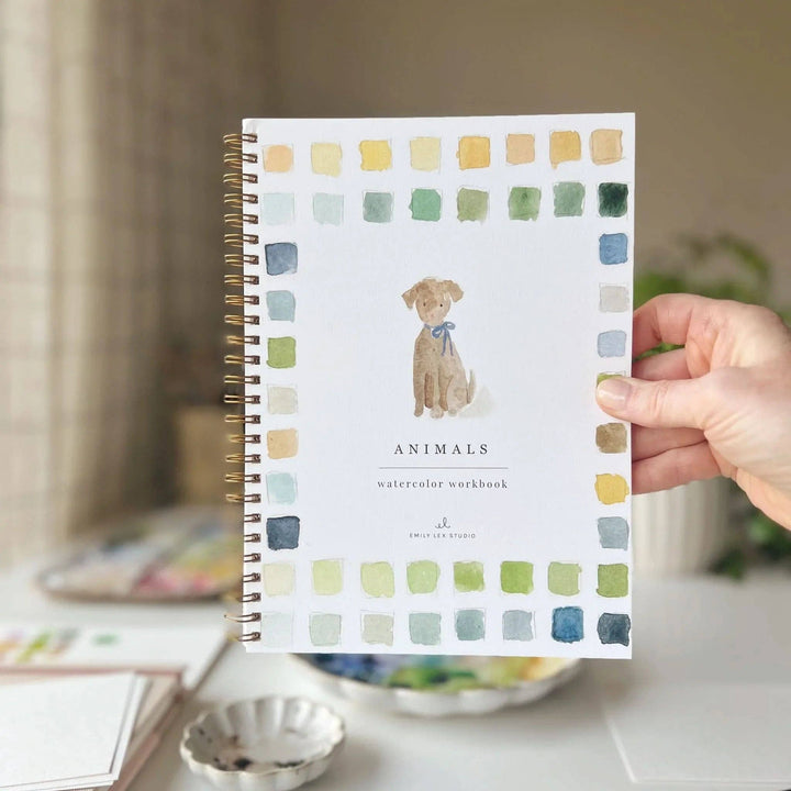 Animals watercolor workbook by Emily Lex
