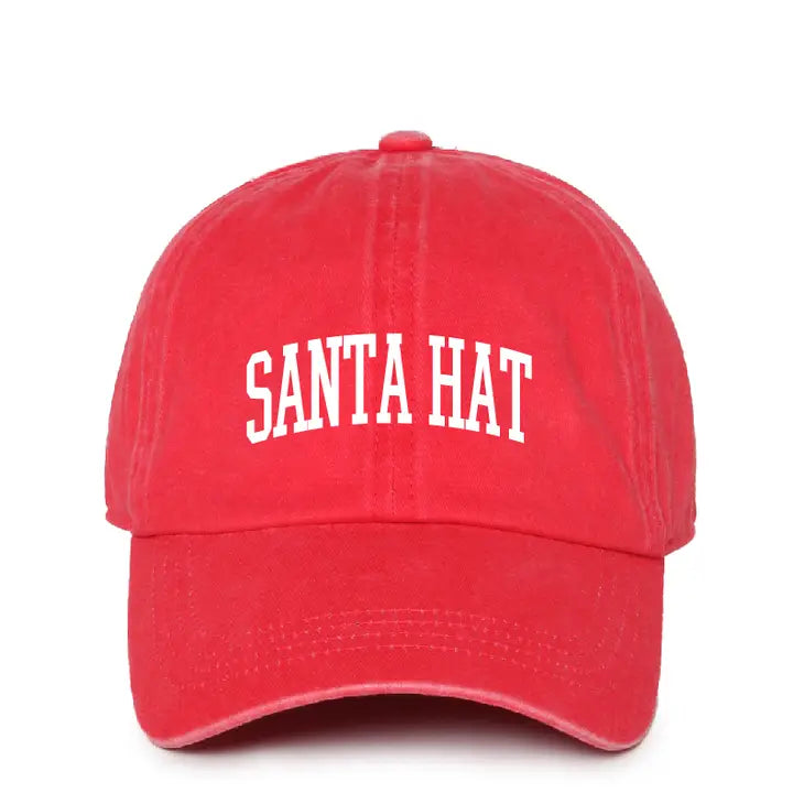 Santa Hat Embroidered Baseball Hat - Bloom and Petal