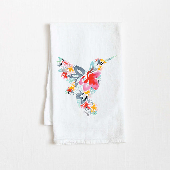 Hummingbird Flour Sack Tea Towel