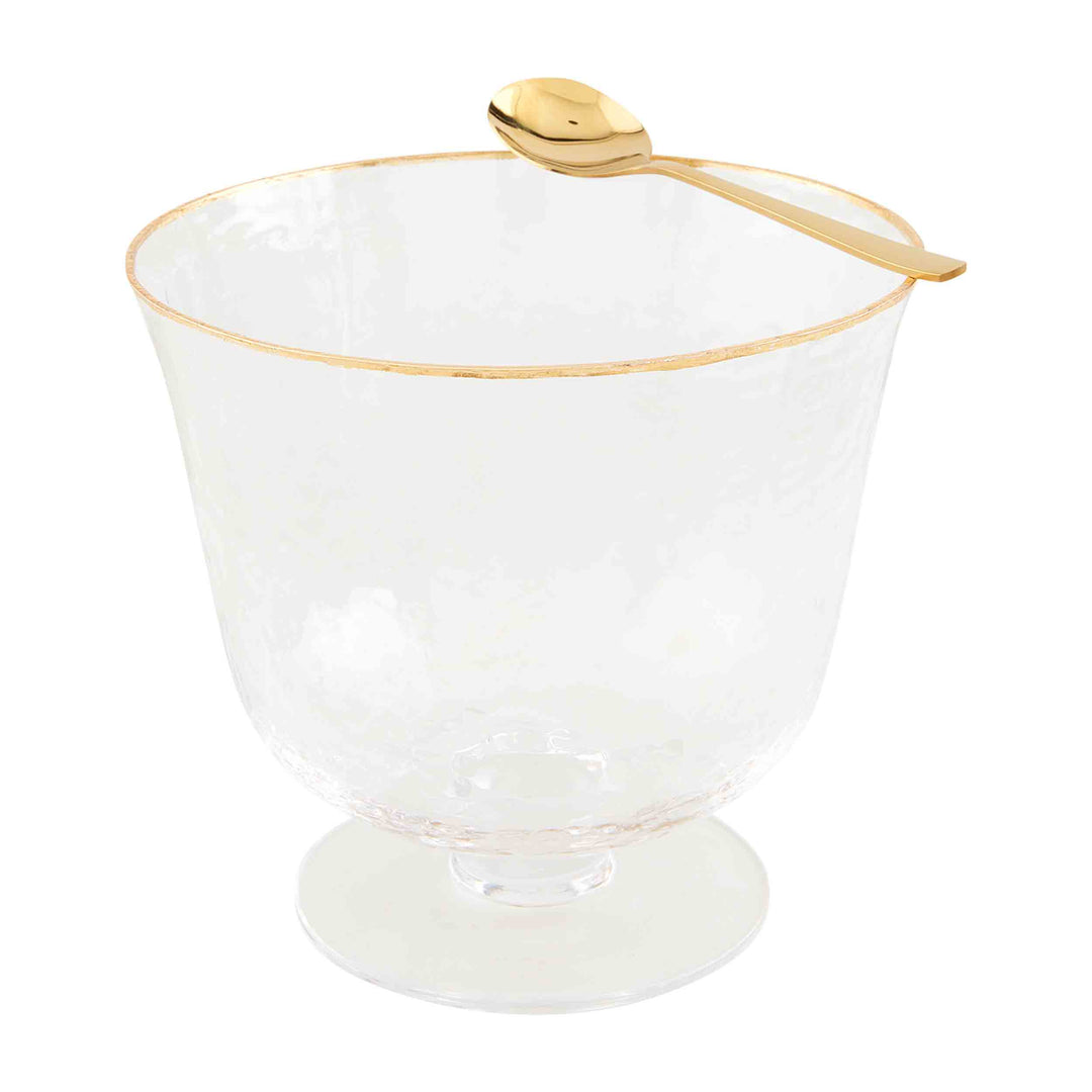 Gold Edge Pedestal Bowl Set - Bloom and Petal