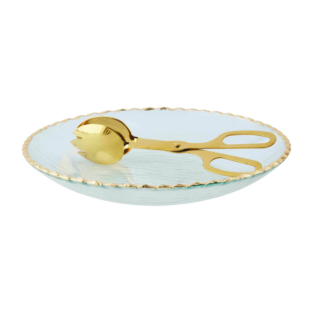 Gold Edge Serving Bowl Set