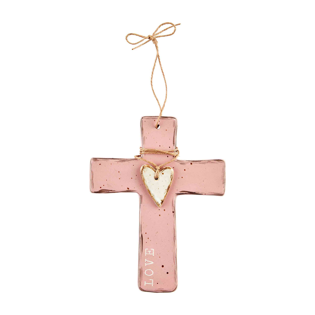 Love Heart Cross Pink