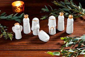 Boxed Ceramic Nativity Set