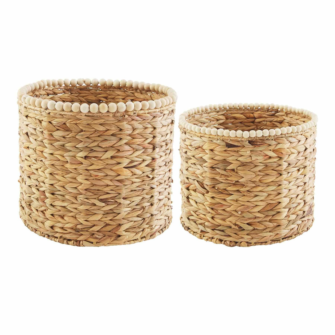 Hyacinth Beaded Baskets