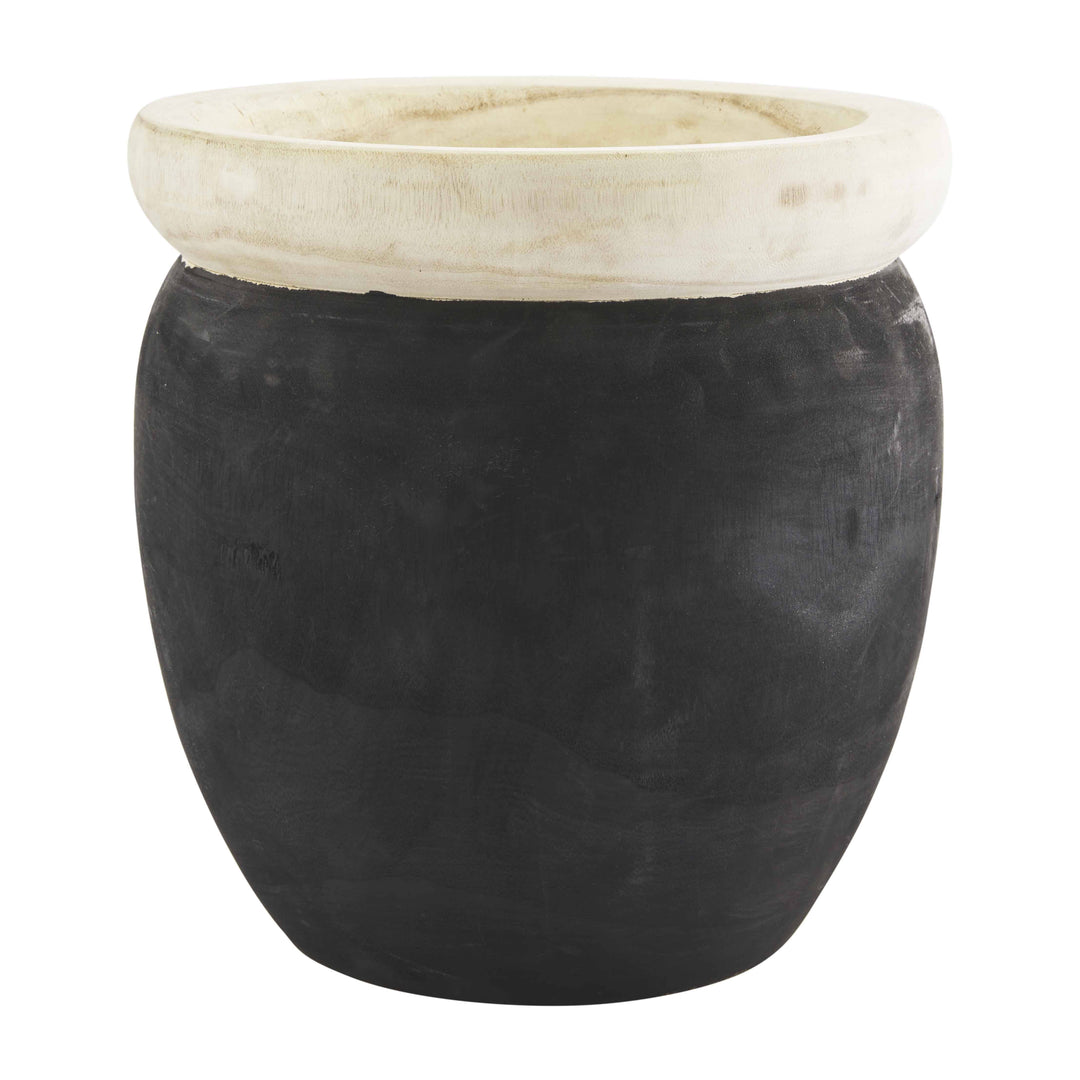 Black Paulownia Beaded Pot