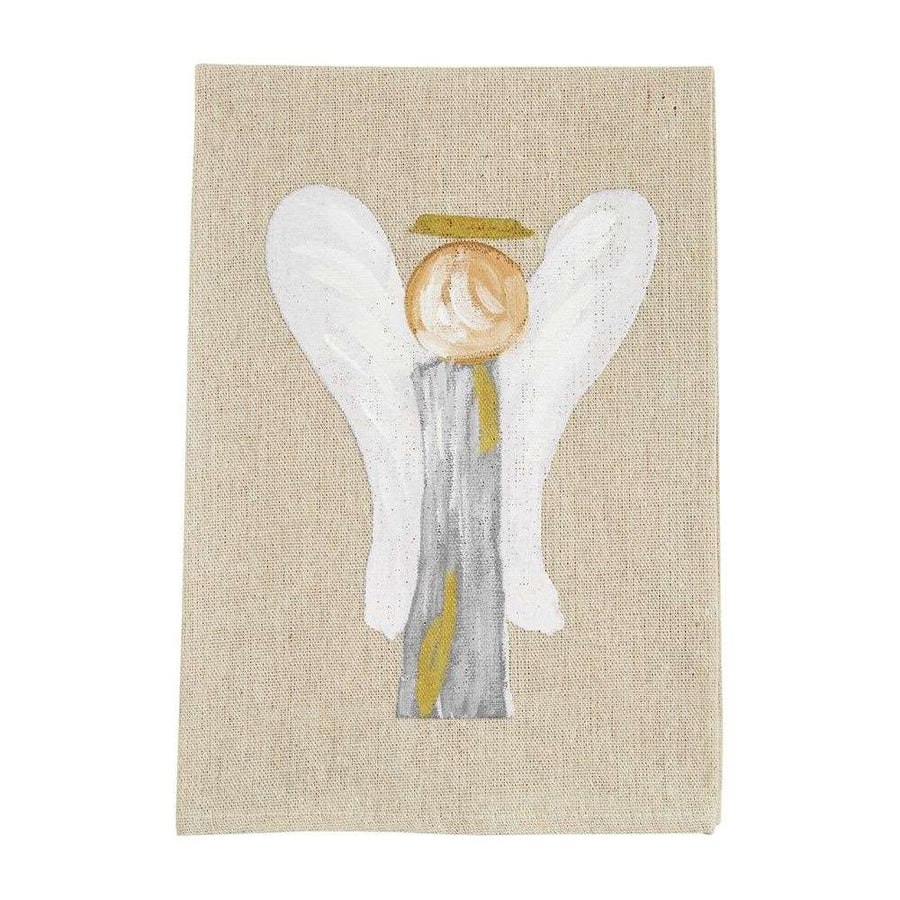 Angel Gold Christmas Painted Towel