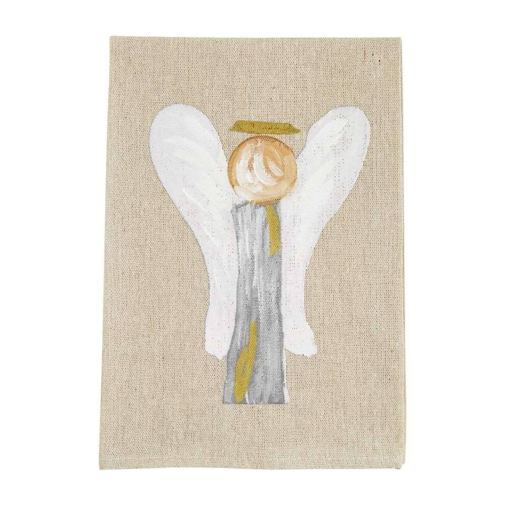 Angel Gold Christmas Painted Towel