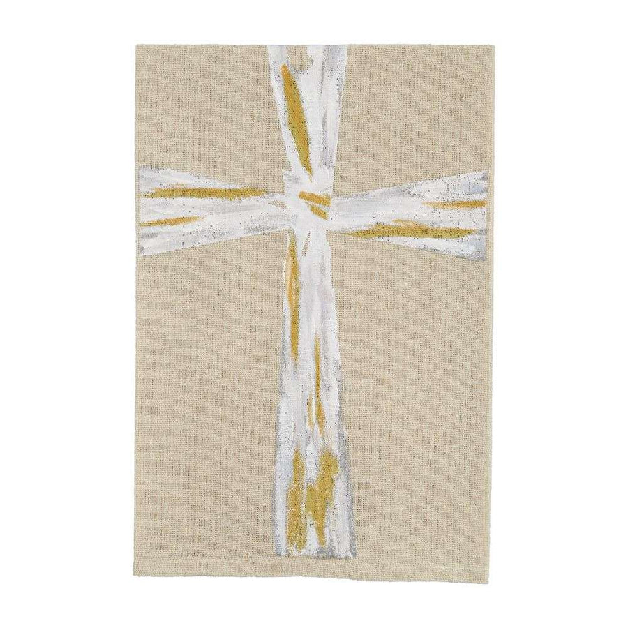 Cross Gold Painted Towel