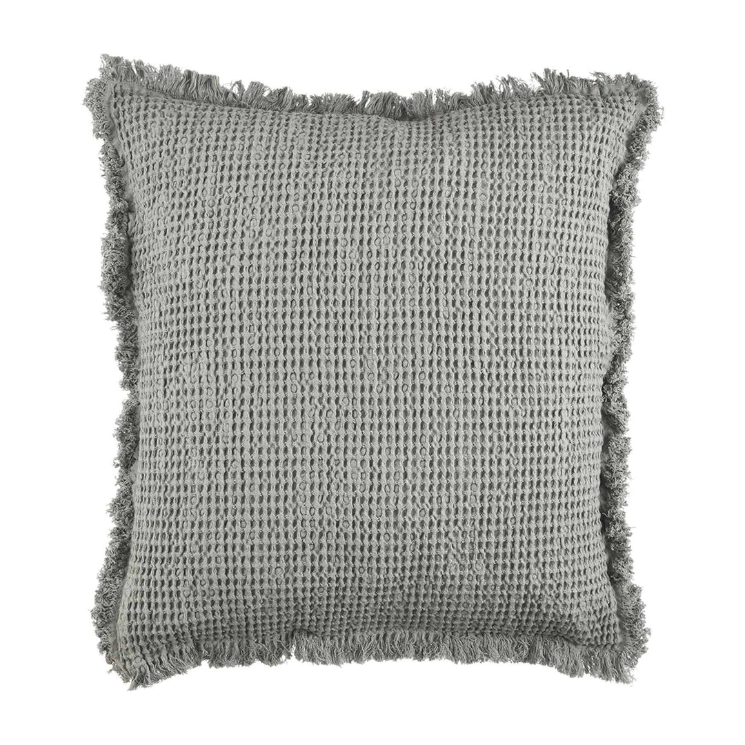 Gray Waffle Weave Pillow