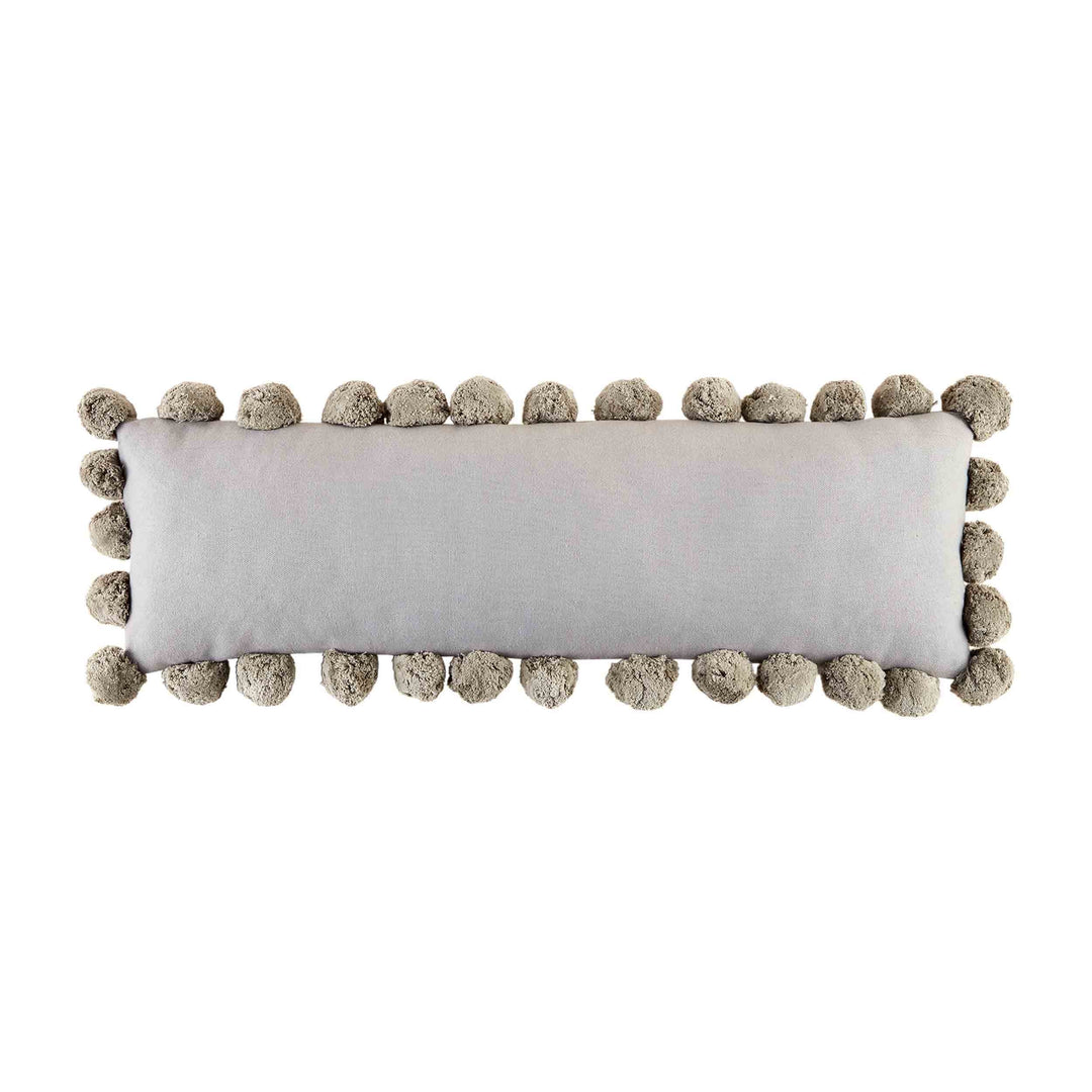 Grey Pom-Pom Pillow