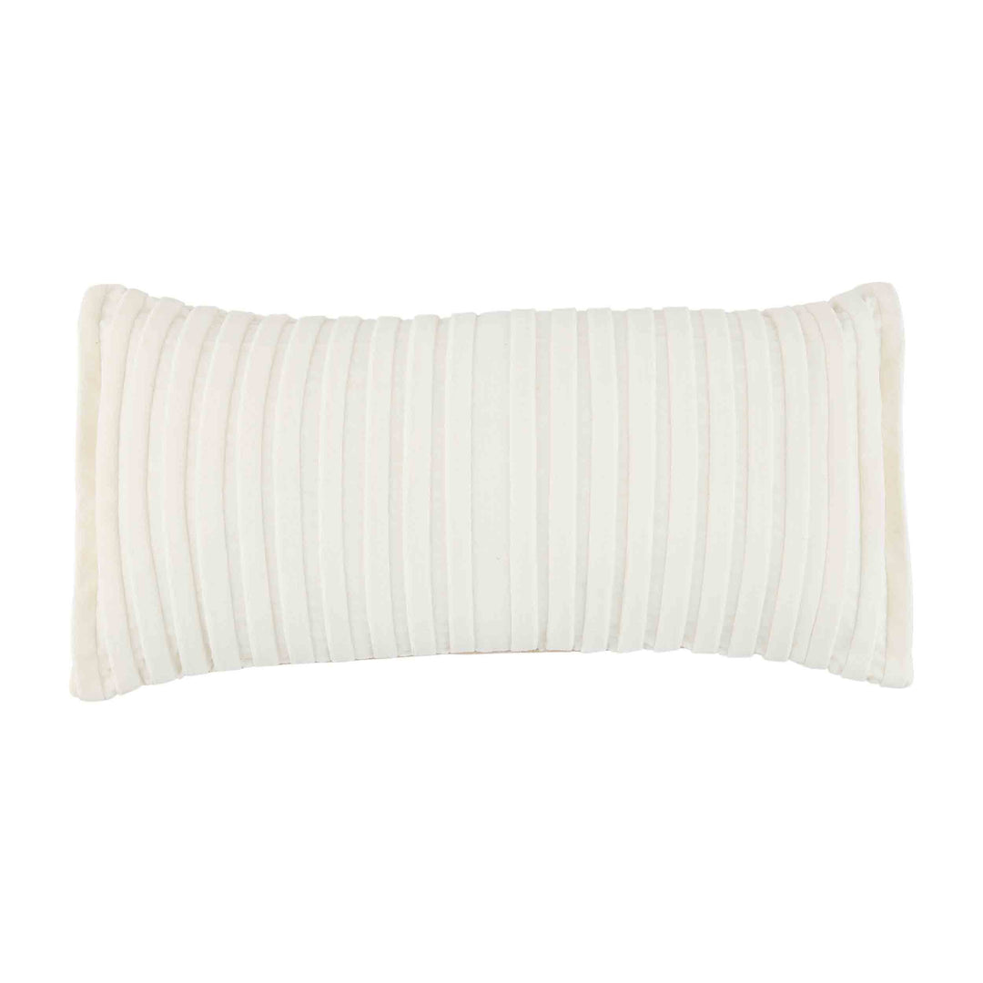 Lumbar Pleated Velvet Pillow