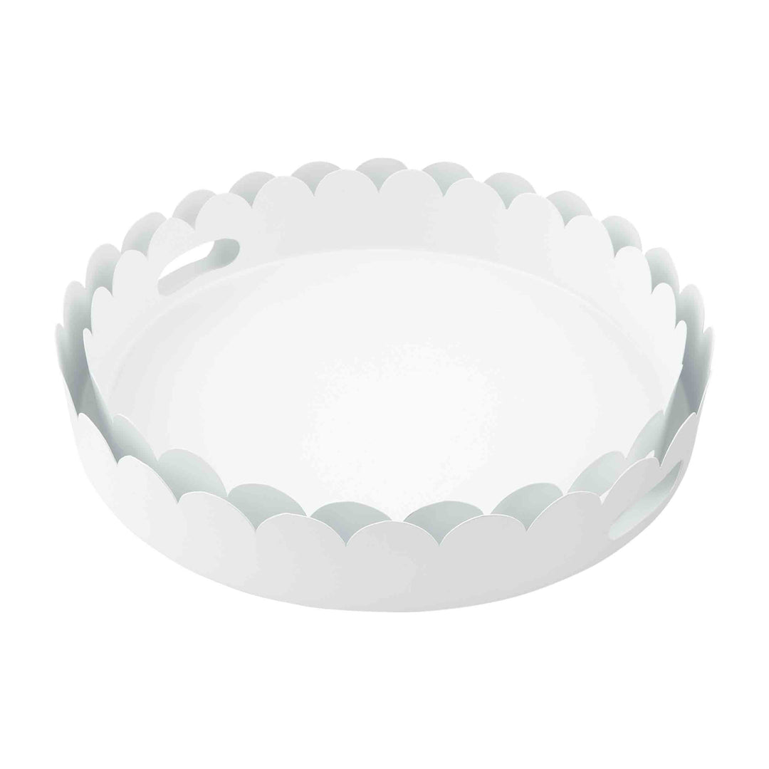 Scalloped Metal Tray Set