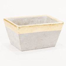 Stockholm Concrete Gold Rimmed Vessel