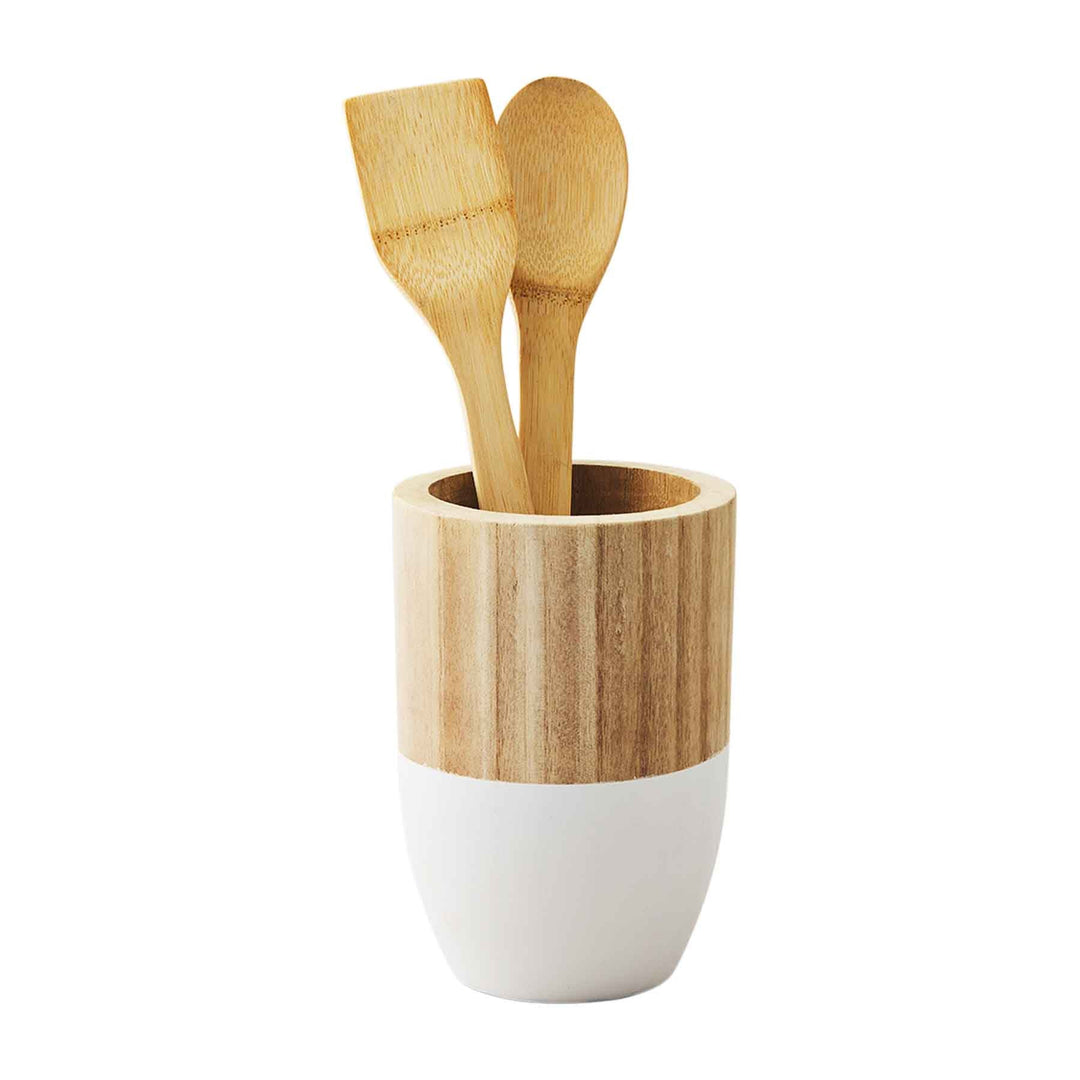 Paulownia Wood Utensil Holder