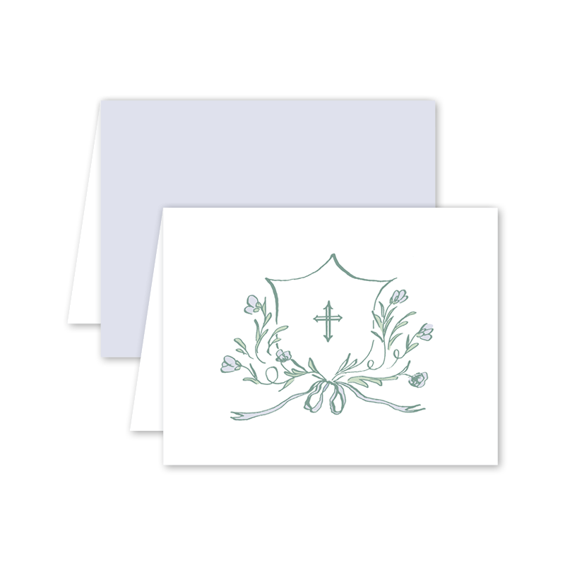 Avonlea Periwinkle Cross: Single Card