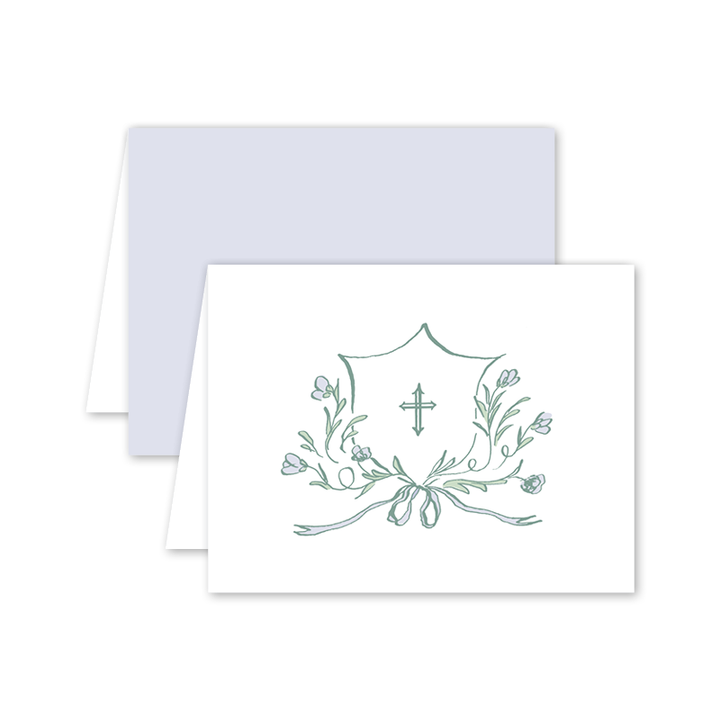 Avonlea Periwinkle Cross: Single Card