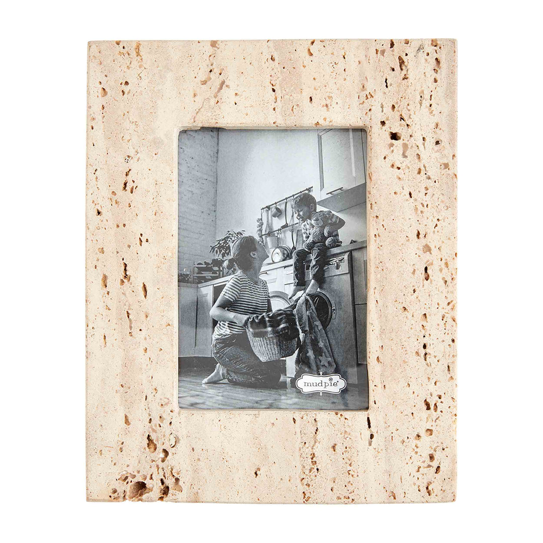 Small Cream Travertine Frame