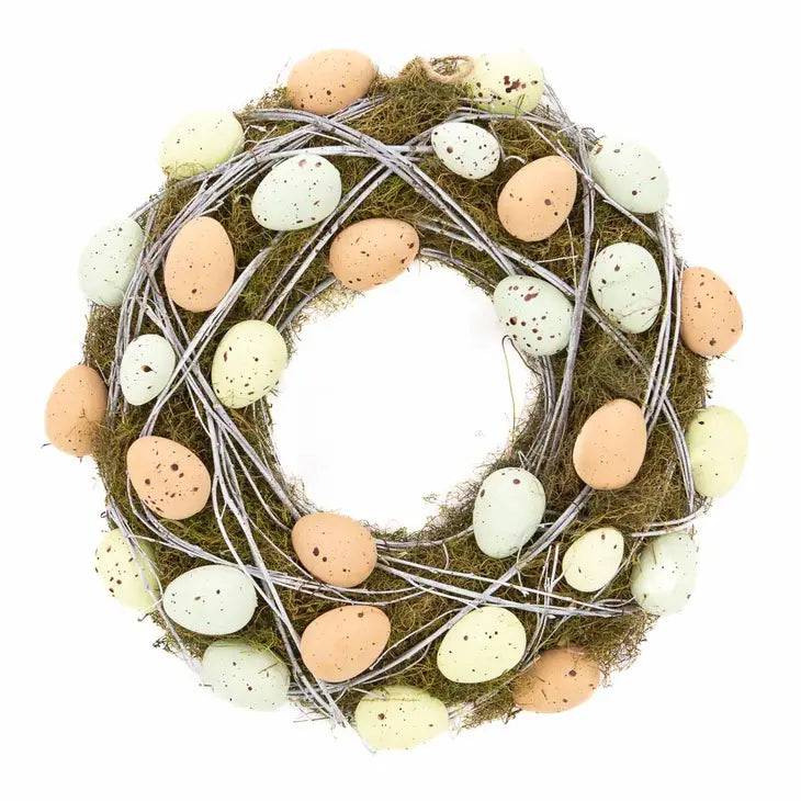 Moss Egg Easter Wreath 16"