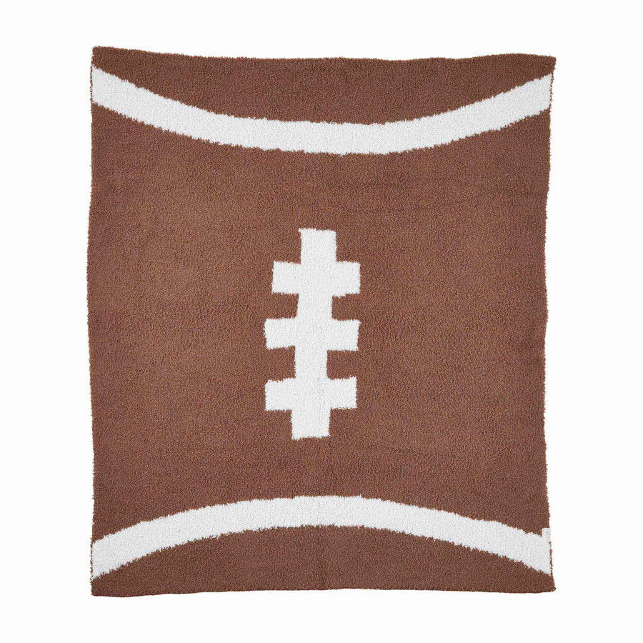 Chenille Football Baby Blanket - Bloom and Petal