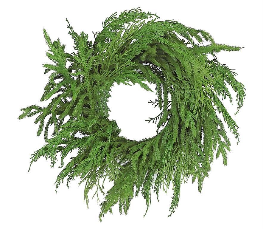 Deluxe Mix Norfolk Pine &, Cedar Wreath 26"